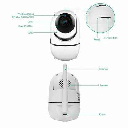 Videocamera IP CAM Telecamera Baby Camera motorizzata HD 1080P LED IR Cut 3MPX Cloude storage