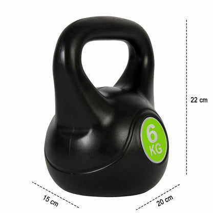 Fair Shop Kettlebell Palla con Sabbia per Allenamento Palestra Fitness Crossfit con Manico Anti Sfregamento (6 kg)