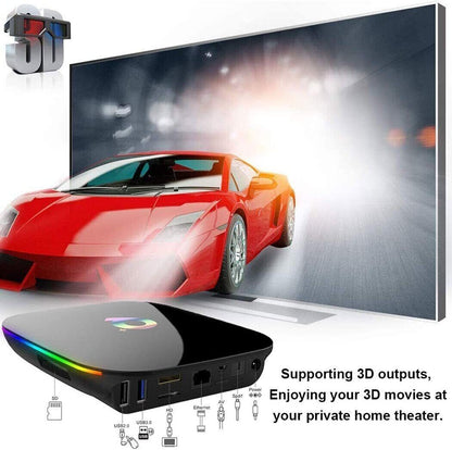 Android Smart TV Box Q Plus 12.0 WiFi 5G 8K QuadCore Full HD Ram 8GB + 64GB Rom