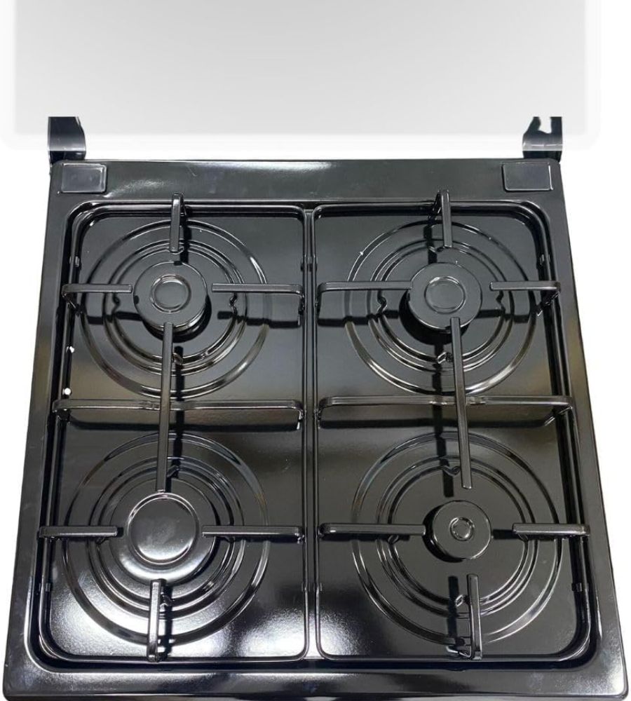 Cucina a Gas Forno Gas 4 Fuochi 60 X 60 cm Copertura in Vetro LF66GE