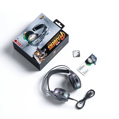 Cuffie Gaming Cuffia da Gioco PC con Microfono Luci LED Cancellazione Rumore Stereo Bass Deep Cuscinetti Auricolari M9