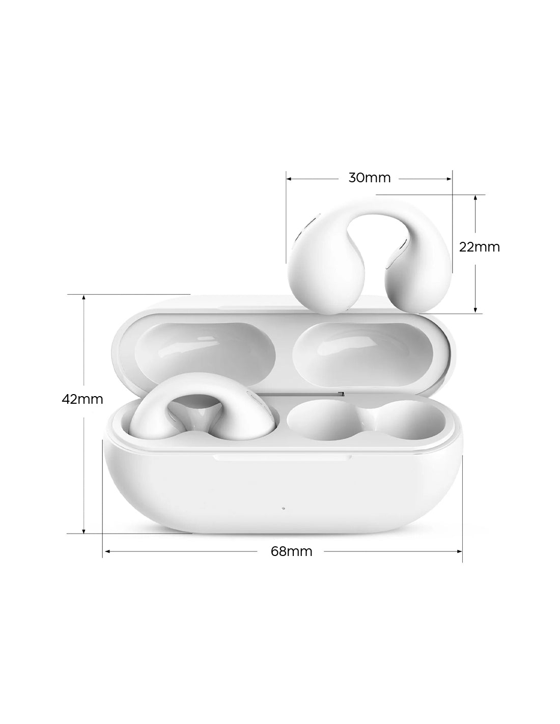 Cuffie Auricolari Bluetooth 5.3 Tipo Ambi TWS Orecchino Wireless Clip Orecchio