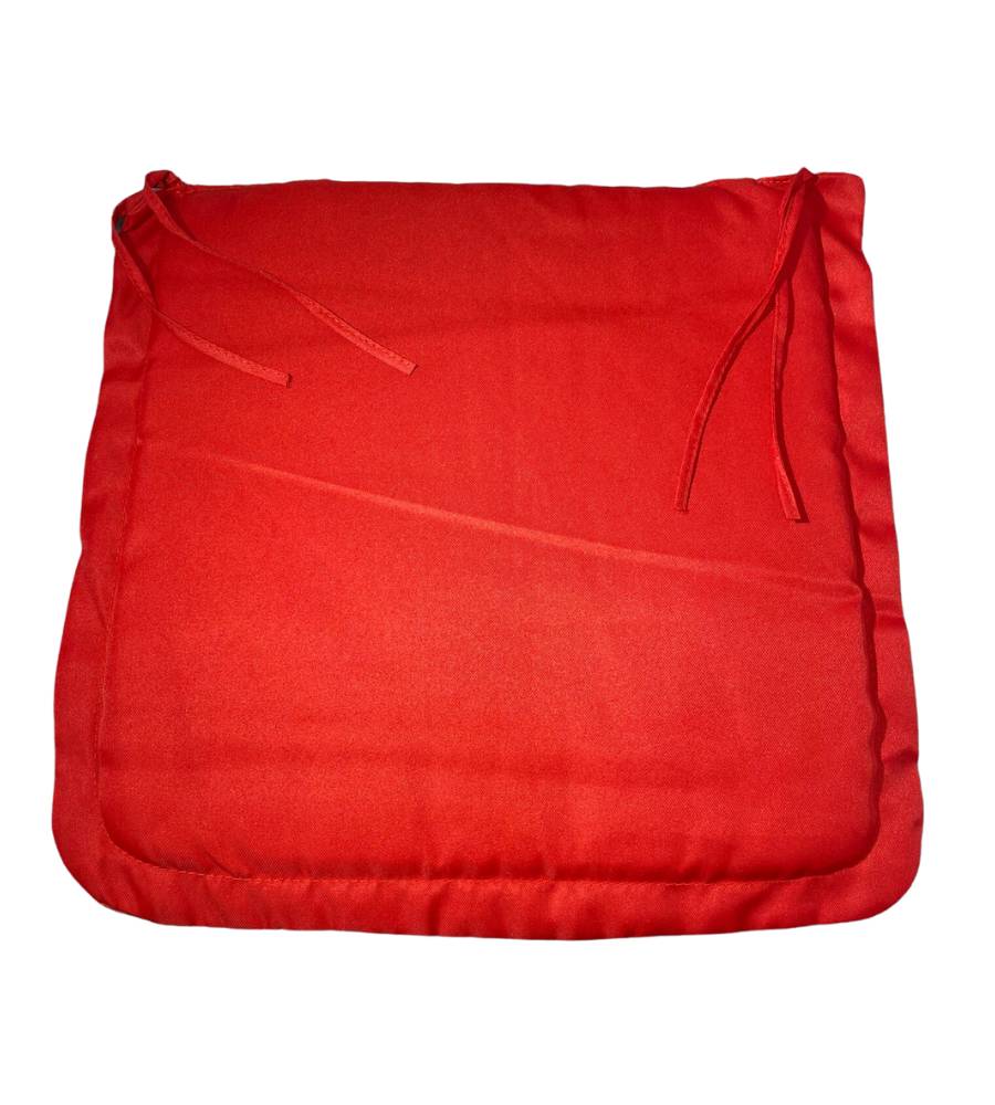 Pack 6 Cuscini Rosso per Sedia Natalizio 40x40 cm Coprisedia con Alette e Lacci