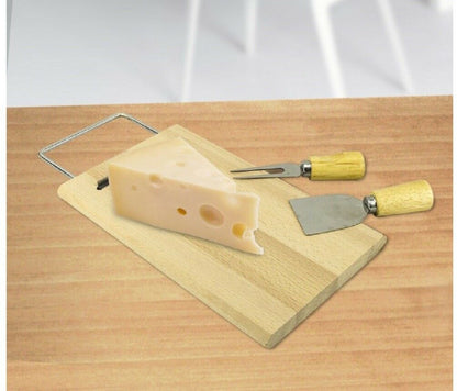 Fair Tagliere in Legno per Formaggio con Calamita per Spatola e Forchettone 33 X 15 cm