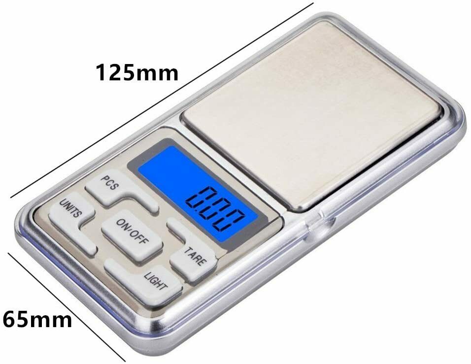 Mini Bilancia di Precisione Digitale Bilancino 0,01 - 200 Grammi con Lcd Funzione Tara