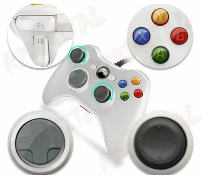 Controller Joypad Xbox Wireless Senza Fili Compatibile XBOX 360 PC Gamepad White