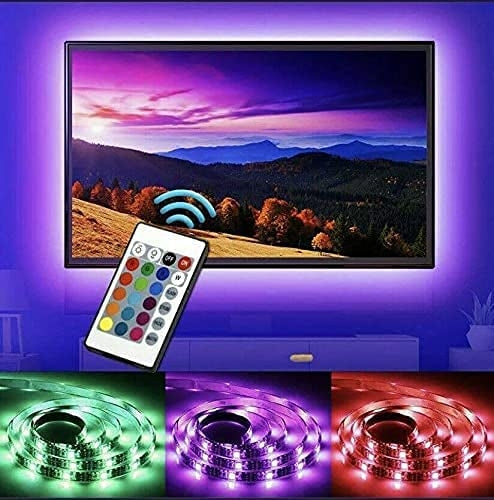 Striscia LED RGB per Retro TV Pc Monitor 2 Metri Light Strip 5050 USB Con Telecomando e Sensore Musicale