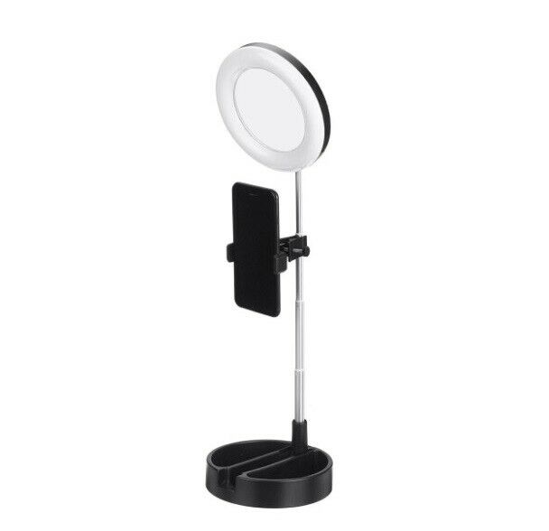 Specchio Trucco Anello Luminoso Luce Led Regolabile Supporto Smartphone Selfie Tik Tok Ring