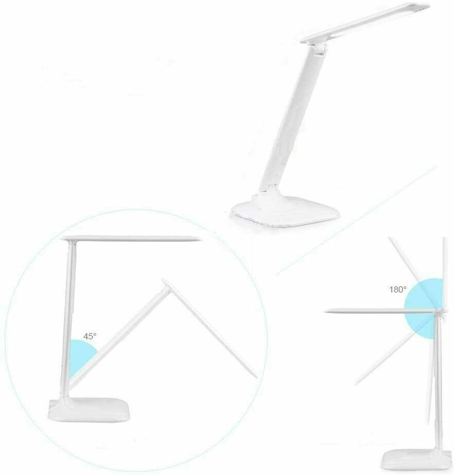 Lampada Touch Ricaricabile Pieghevole 180° Luce Con 36 Led Da Scrivania e Tavolo