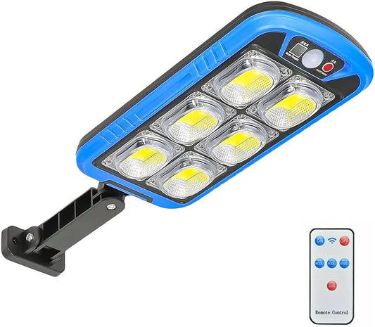 Lampione Faro Pannello Solare Fotovoltaico 150 LED Cob IP65 Sensore Movimento