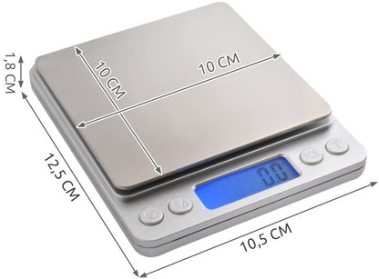 Mini Bilancia di Precisione Digitale Bilancino 0,1 -  2 Kg con Lcd Funzione Tara